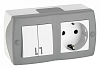 Блок с розеткой и выключателем Mono Electric Octans IP20 104-020001-181 100_100_3235196