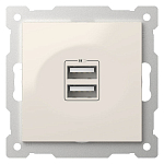 Розетка 2хUSB type A без рамки Elbi Eleсtriс Zena Vega 609-010200-143 250_100_2195104