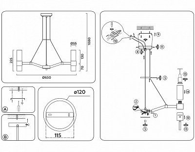 Подвесная люстра Ambrella Light LH LH55114 400_400_2710384