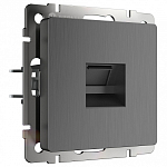 Розетка Ethernet RJ-45 без рамки Werkel графит рифленый W1181004 250_100_1881839