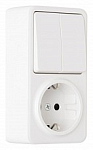 Блок с выключателями двухклавишными Arte Milano am-310 310.53-1.white 250_100_Array
