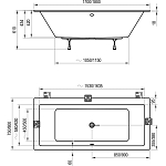 Ванна FORMY 01 SLIM 170x75 белая 250_100_2419254