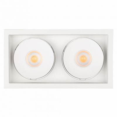 Встраиваемый светильник Arlight CL-SIMPLE-S148x80-2x9W Warm3000 (WH, 45 deg) 026876 400_400_1887978