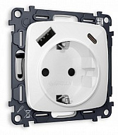 Розетка с заземлением и 2хUSB type A и C, без рамки Ambrella Volt OMEGA MO110010 500_191_2307864