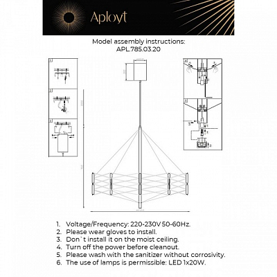 Подвесная люстра Aployt Babetta APL.785.03.20 400_400_1961989