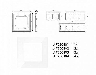 Рамка на 4 поста Ambrella Volt ALFA AF250104 400_400_2183996