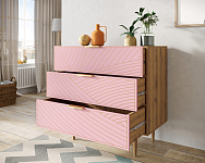 Комод с тремя ящиками "Line" LN12/GR1/pink 250_100_1930051