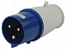 Вилка прямая 2P+PE Эра  V-32-2P-PE-IP44