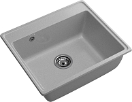 GRANFEST Мойка композит VERTEX, GF-V-580, чаша 580*500, серый 250_100_2920892