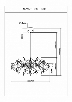 Подвесная люстра MyFar Ersilia MR2661-60P-50CD 400_400_3098080