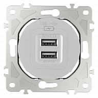 Розетка USB, без рамки Arte Milano am-202 202.46-1.silver 500_191_2302458