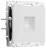 Розетка Ethernet RJ-45 без рамки Werkel белый акрил W1181041 500_191_2261574