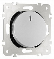 Выключатель проходной одноклавишный с подсветкой без рамки Arte Milano 202 202.33-1.silver 500_191_2302410