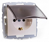 Розетка с заземлением с крышкой, без рамки Mono Electric Despina / Larissa 500-002521-118 250_100_2162309