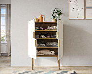Малый комод с четырьмя дверками на высоких ножках "Line" LN13/GR1/beige 250_100_1929981