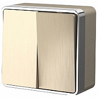 Выключатель двухклавишный Werkel Gallant (шампань рифленый) W5020010 500_191_2296633