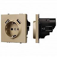 Розетка с заземлением и 2хUSB type A, без рамки Arlight SCT 054290 500_191_2223540