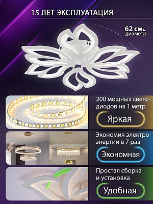 Потолочная люстра Natali Kovaltseva FORTUNA LED LAMPS 81107/6C 400_400_2710293