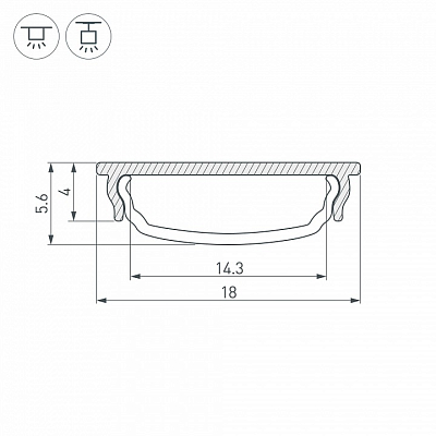 Профиль Arlight ARH-BENT-W18-2000 ANOD 023087 400_400_2132467