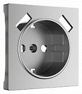 Накладка для розетки с заземлением и 2хUSB Werkel серебряный матовый W1179565 500_191_2261553