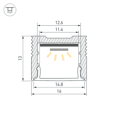 Профиль накладной Arlight SL-SLIM 061373 400_400_3077252
