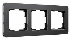 Рамка на 3 поста Werkel Platinum (черный алюминий) W0032608 250_100_2130299