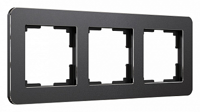 Рамка на 3 поста Werkel Platinum (черный алюминий) W0032608 400_400_2130299