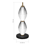SL6130.404.12 Прикроватная лампа ST-Luce Черный/Белый, Дымчатый LED 1*16W 3000K АЙС 250_100_2948803