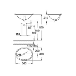 39423000 Bau Ceramic Universal Раковина встраиваемая 55 см, альпин-белый (18 шт пал - 126352) 250_100_1440709