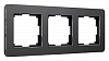 Рамка на 3 поста Werkel Platinum (черный алюминий) W0032608 100_100_2296934