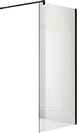 AQ WIW 09020BL Душевая перегородка Walk in с держателем 900x2000 профиль черный, стекло прозрачное 500_191_3224846