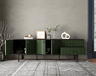 Комод с четырьмя дверками и двумя ящиками "Emerson" арт EM04/green/L 250_100_1929149