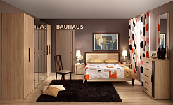 Кровать с ортопедическим основанием (дерево) 90х200 Bauhaus 5, дуб 250_100_1500076