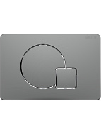 KDI-0000070(QC-1) Панель смыва Оружейная сталь матовая (клавиши круг/квадрат), 162*244 мм 500_191_3226485