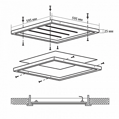 Накладной светильник Jazzway  PPL 595/U Opal 40w 4000K IP40 400_400_2870167