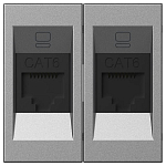 Розетка двойная Ethernet RJ-45 без рамки Elbi Eleсtriс Moda Vox 611-041032-248 250_100_2195808