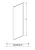 AQ ARI WA 08020BL Неподвижная душевая стенка 800x2000, для комбинации с дверью, профиль черный, стекло прозрачное 100_100_2407823