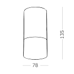 ST100.502.10 Светильник потолочный Белый LED 1*10W 3000K 780Lm Ra>80 120° D78xH135 170-240V Накладные светильники 250_100_2957916