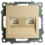 Розетка двойная Ethernet RJ-45 без рамки Stekker Катрин 50009 250_100_Array
