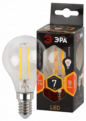 Лампа светодиодная Эра  E14 7Вт 2700K F-LED P45-7W-827-E14 400_400_2473682