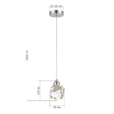 SL6114.103.01 Подвес ST-Luce Хром/Прозрачный LED 1*3W 3000K КАСКАТО 400_400_2956013