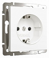 Розетка с заземлением и со шторками, без рамки Werkel белый матовый W1171161 500_191_2296944