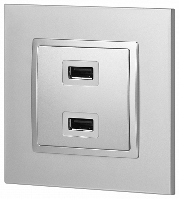 Розетка 2хUSB type A без рамки Эра Эра Elegance 14-4110-03 400_400_2400887