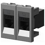 Розетка двойная Ethernet RJ-45 без рамки Elbi Eleсtriс Moda Vox 611-041032-248 250_100_2195807