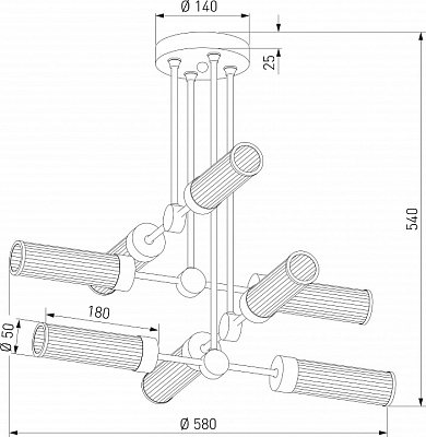 Люстра на штанге Eurosvet Oriens 60166/8 латунь 400_400_1813848