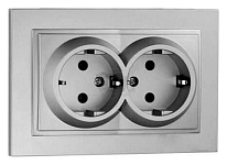 Розетка двойная с заземлением Mono Electric Despina 102-212104-120 250_100_2162469