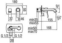SI98198CR SOFI смеситель для раковины (внешняя часть) 250_100_2418156
