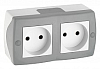 Блок с розетками без заземления Mono Electric Octans IP20 104-020006-121 100_100_2301768
