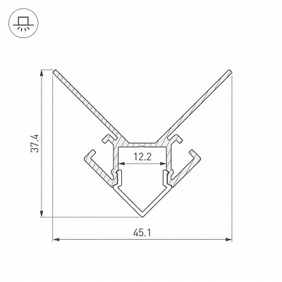 Профиль Arlight ARH-DECORE-S12-EXT-2000 ANOD внешний 023889 400_400_2132655