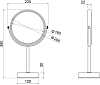 AQ4914MB зеркало косметическое настольное 5х, матовый черный 100_100_2413435